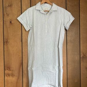 Tradlands Light Gray Collared Shirt dress Small NWOT